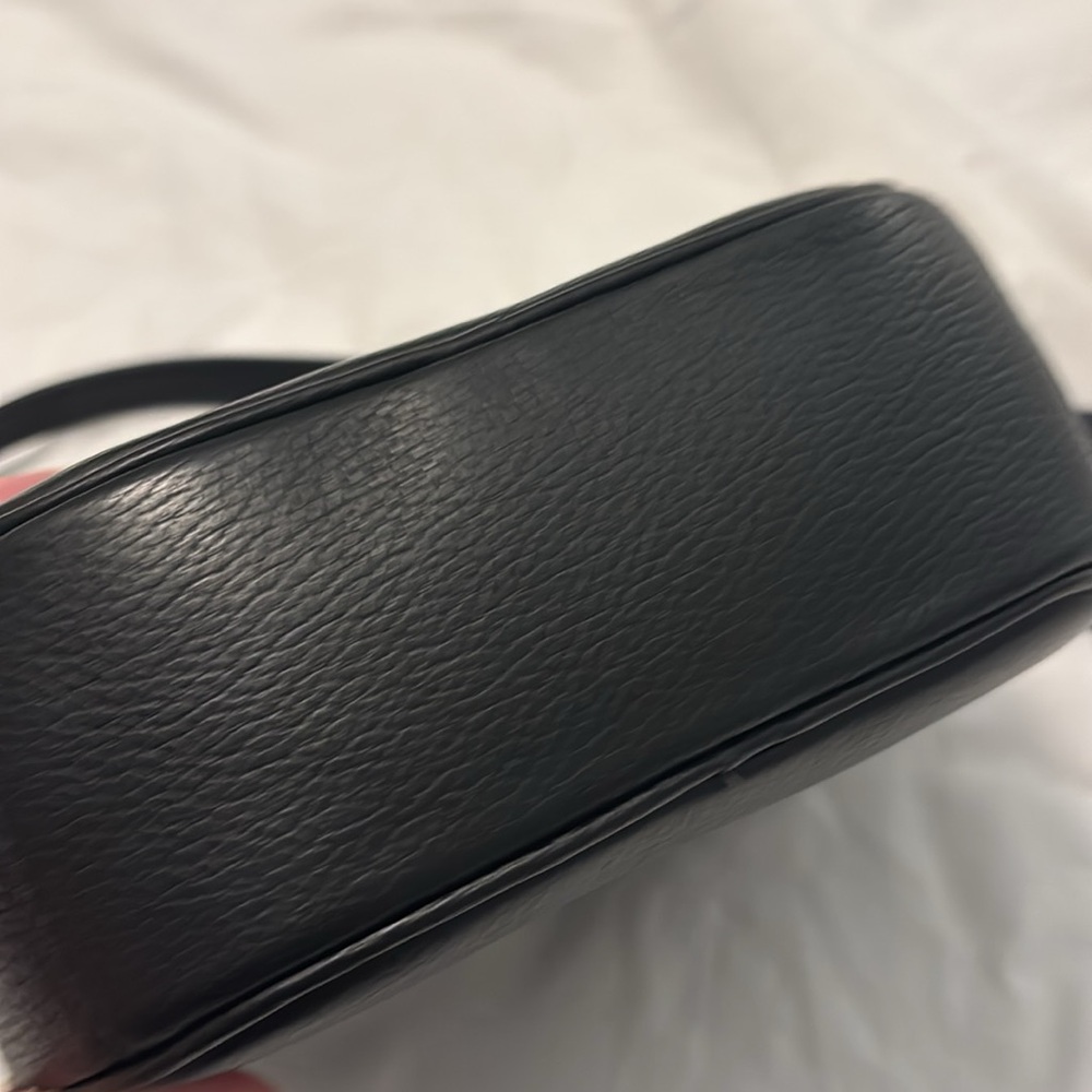Furla Dotty Black w/gold accents Leather Crossbody small Bag top handle designer - Picture 14 of 14